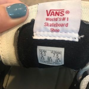 Vans old school hi top sneakers size 7.5 women’s